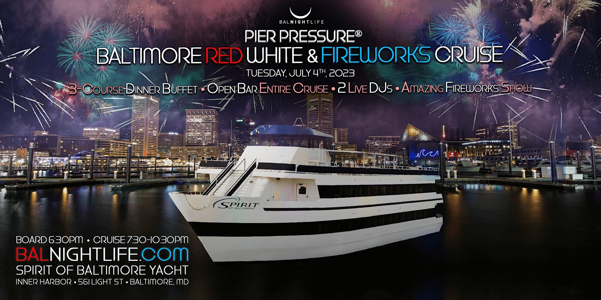 4th of July Baltimore Party Cruise Pier Pressure