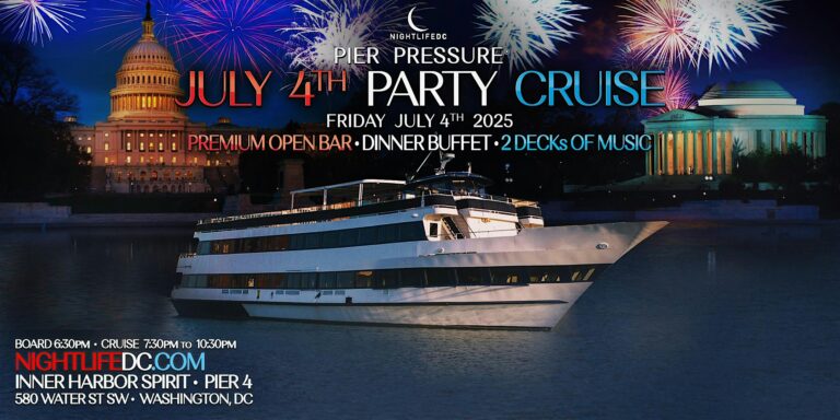 DC 4th of July Pier Pressure Red, White & Fireworks Party Cruise