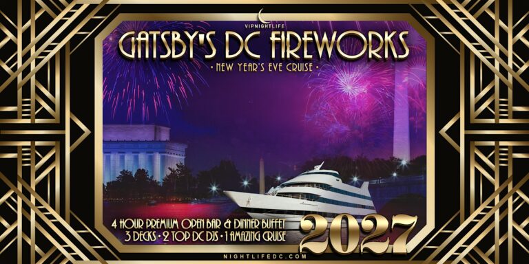 Gatsby's DC Fireworks New Year's Eve Yacht Party 2027