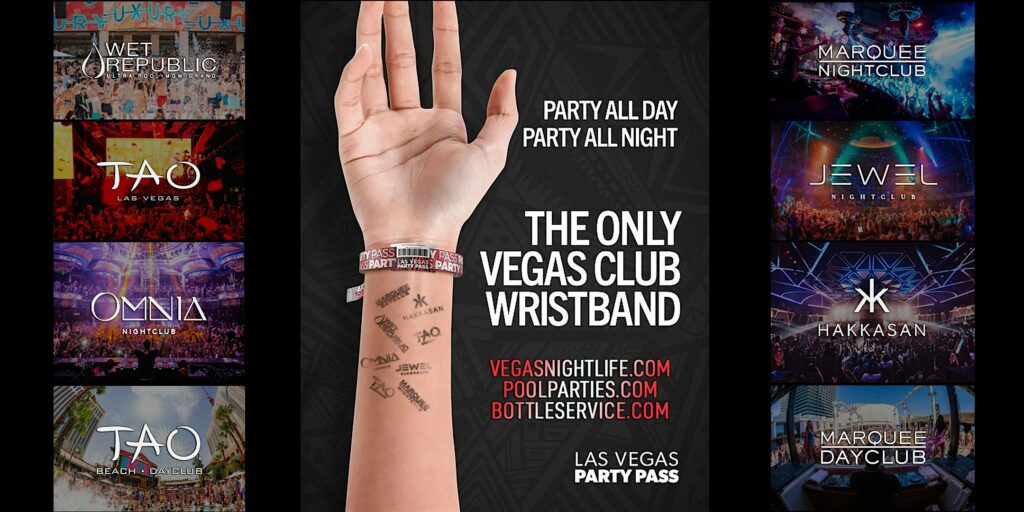 Las Vegas Party Pass | Apr 24 to Apr 27 | 8 Clubs x 20 Parties