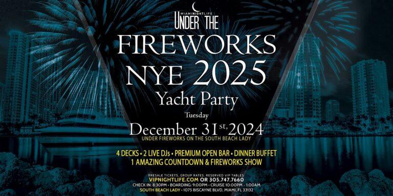 Miami Under the Fireworks Yacht Party New Year's Eve 2025
