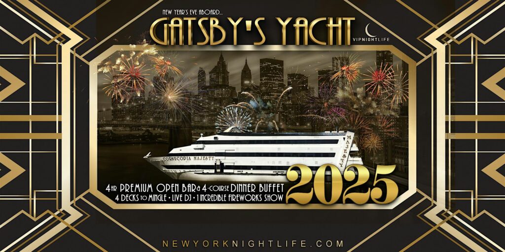 New York New Year's Eve 2025 - Gatsby's Fireworks Yacht Party