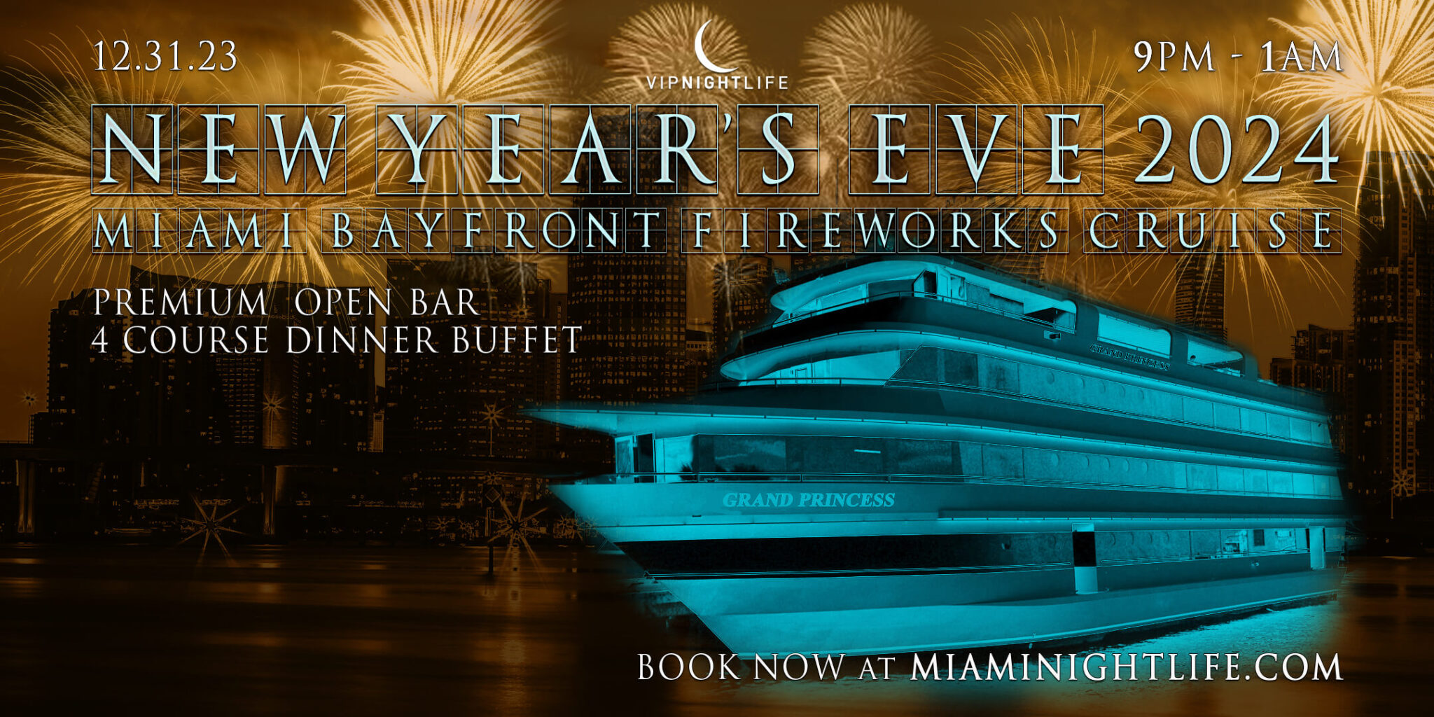 Miami New Years Eve Party 2024 Bayfront Park Fireworks Cruise Pier