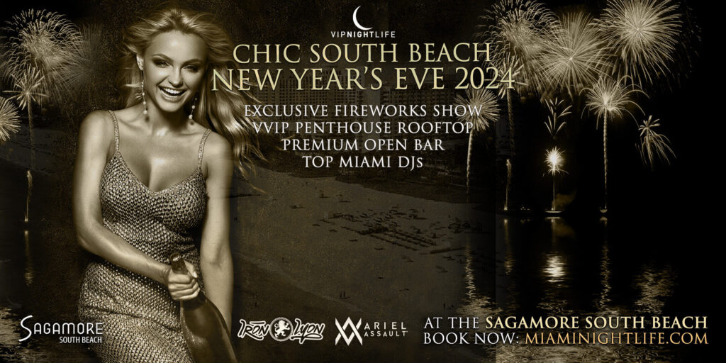 Chic Miami South Beach New Years Eve 2024 | Fireworks Viewing Party
