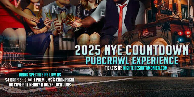 Venice Beach New Years Eve Pub Crawl Party 2025